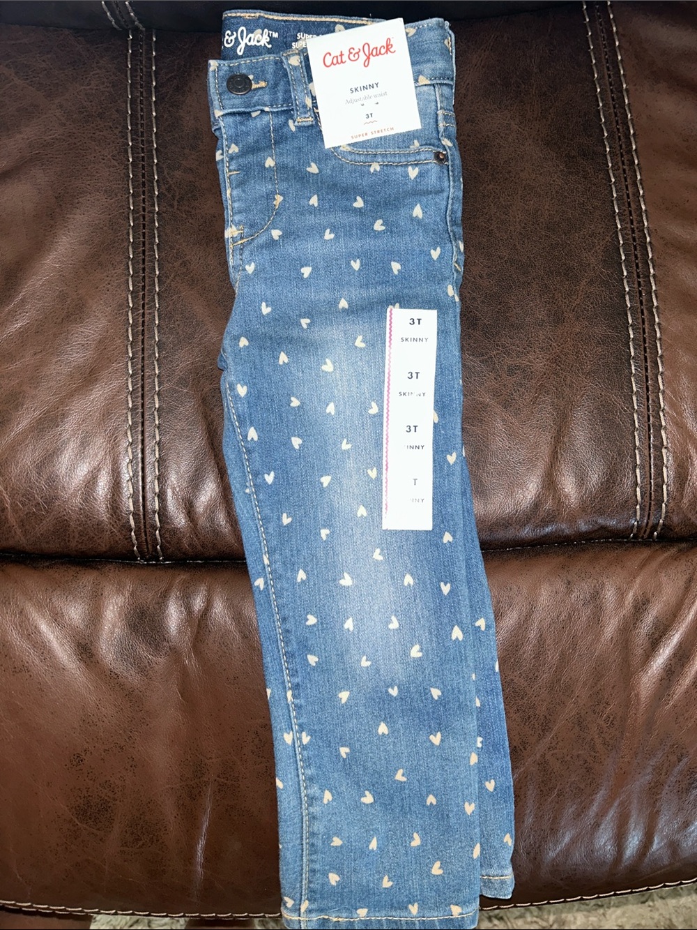 Cat & Jack Heart Print Skinny Jeans